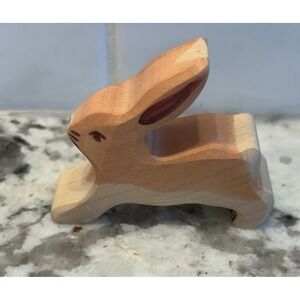 Holztiger Wooden‎ Rabbit Figurine Toy Animal Steiner  Waldorf Montessori